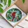 Red Cardinal Bird Branch Leaves Berries - Home Decor Gift for Bird Lover Stained Glass Suncatcher - 3