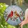 Cardinal Pair Branch Berries Winter Sky - Home Decor Gift for Bird Lovers Stained Glass Suncatcher - 2