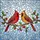 Cardinal Pair Branch Berries Winter Sky - Home Decor Gift for Bird Lovers Stained Glass Suncatcher - 5