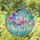 Pink Flamingo Crescent Moon Tropical Flowers - Home Decor Gift for Flamingo Lover Stained Glass Suncatcher - 1