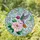 Hummingbird Flower Botanical Water Mosaic - Garden Home Decor Gift for Wildlife Lover Stained Glass Suncatcher - 1