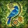 Blue Bird on Swirling Branch Mosaic Leaves - Home Decor Gift for Bird Lovers Stained Glass Suncatcher - 5
