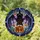 Black Bat Purple Wing Orange BOO Pumpkin Tree Spiderweb - Halloween Home Decor Gift Stained Glass Suncatcher - 1