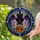 Black Bat Purple Wing Orange BOO Pumpkin Tree Spiderweb - Halloween Home Decor Gift Stained Glass Suncatcher - 2