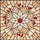Luminous Six-Pointed Star Red Berries Silver Tendrils Geometric Background Home Decor Gift Stained Glass Suncatcher - 5