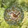 Plump Wren Bird Amber Leaves Branch Botanical Mosaic - Home Decor Gift for Bird Lover Stained Glass Suncatcher - 1