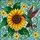 Hummingbird Sunflower Green Leaves Red Berries - Thoughtful Home Decor Gift for Garden Lover Stained Glass Suncatcher - 5