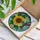 Hummingbird Sunflower Green Leaves Red Berries - Thoughtful Home Decor Gift for Garden Lover Stained Glass Suncatcher - 3