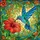 Hummingbird Hibiscus Tropical Jungle Floral Mosaic - Home Decor Gift for Wildlife Lover Stained Glass Suncatcher - 5