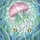 Iridescent Jellyfish Flowing Arms Underwater Scene - Home Decor Gift for Marine Life Lovers Stained Glass Suncatcher - 5