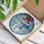 Orange Nose Snowman Red Hat Blue Scarf Snowflakes Winter Holiday Home Decor Gift Stained Glass Suncatcher - 3