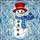 Orange Nose Snowman Red Hat Blue Scarf Snowflakes Winter Holiday Home Decor Gift Stained Glass Suncatcher - 5