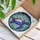 Adult Sea Turtle Baby Turtle Swirling Water - Wildlife Lover Home Decor Gift Stained Glass Suncatcher - 3