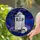 Gothic Tombstone Skull Bare Branch Night Sky - Halloween Home Decor Gift Stained Glass Suncatcher - 2