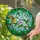 Two Hummingbirds Branch Pink Flower Sky-Blue Glass - Wildlife Home Decor Gift Stained Glass Suncatcher - 2