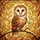 Barn Owl Heart Face Branch Autumn Leaves - Wildlife Home Decor Gift Stained Glass Suncatcher - 5