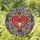 Stained Glass Iridescent Crystal Heart Floral Leaf Mosaic - Garden Lover Home Decor Gift Stained Glass Suncatcher - 1