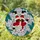 Upside Down Santa Claus Christmas Lights Evergreen Snow - Christmas Home Decor Gift Stained Glass Suncatcher - 1