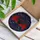 Black Body Red Wing Bat Gothic Night Sky Stars - Gothic Home Decor Gift for Bat Lover Stained Glass Suncatcher - 3
