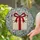 Shimmering Wrapped Gift Box Red Ribbon Bow Red Berries Winter Foliage - Christmas Gift Stained Glass Suncatcher - 2