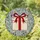 Shimmering Wrapped Gift Box Red Ribbon Bow Red Berries Winter Foliage - Christmas Gift Stained Glass Suncatcher - 1