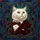 Persian Cat Red Velvet Jacket Art Nouveau Floral Home Decor Gift for Cat Lover Stained Glass Suncatcher - 5