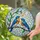 Two Bluebirds Floral Swirling Mosaic - Home Decor Gift for Bird & Nature Lover Stained Glass Suncatcher - 2
