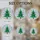 Christmas Tree Reindeer Snowflakes Baubles Garland Winter Sky - Holiday Home Decor Gift Stained Glass Suncatcher - 4