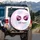 Feminine Eyes Glitter Eyelashes Holographic Gradient - Beauty Lover Gift for Her Spare Tire Cover - 3