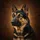Majestic German Shepherd Dog Portrait - Pet Lover Gift for Dog Owners Spare Tire Cover - 6