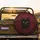 Majestic Black Cat Emerging Deep Red Fabric Crimson Velvet - Cat Lover Gift Spare Tire Cover - 2