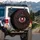 Massive Red Iris Eye White Pupil Glowing Eyes Dark Fleshy Veins Sinews - Home Decor Gift Spare Tire Cover - 3