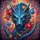 Blue Dragon Red Eyes Peony Rose Fantastical Blossoms Floral Tapestry - Home Decor Gift Spare Tire Cover - 6