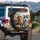 Golden Retriever Husky Buddy Cop Road Trip - Dog Lover Travel Gift Spare Tire Cover - 3