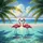Majestic Pink Flamingos Tropical Beach Paradise Palm Fronds Ocean - Vacation Travel Spare Tire Cover - 6