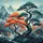 Gnarled Pine Maple Autumn Foliage Mountain Mist Asian Landscape - Road Trip Essentials Spare Tire Cover - 6