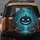 Menacing Black Jack-o'-Lantern Aqua Glowing Eyes Autumn Forest - Halloween Decor Spare Tire Cover - 5