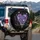 Floral Lavender Heart Bouquet Butterflies Dream Script Lavender Sprigs - Nature Lover Gift Spare Tire Cover - 3