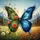 Majestic Butterfly Dahlia Dandelion Mountain Landscape - Outdoor Lover Gift Spare Tire Cover - 6