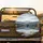 Misty Mountain Waterscape Gold Leaf Landscape - Travel Essentials Spare Tire Cover - 2