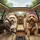 Dogs Luxury Car Interior Urban Landscape - Dog Lover Vehicle Gift Spare Tire Cover - 6