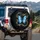 Blue Butterfly Golden Ribbons Celestial Stardust Cosmic - Home Decor Gift Spare Tire Cover - 3