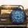 Iridescent Blue Butterflies Silver Floral Star Sky - Home Decor Gift for Butterfly Lover Spare Tire Cover - 2