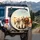 Goldendoodles Holding Steering Wheel Road Trip Adventure - Dog Lover Travel Gift Spare Tire Cover - 3