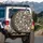 River Stone Pebbles Clock Face White Numerals - Outdoor Enthusiast Gift Spare Tire Cover - 3