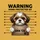 Grumpy Shih Tzu Puppy Mugshot Warning Home Protected - Dog Owner Gift Spare Tire Cover - 6