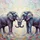 Elephants Trunks Intertwined Swirling Forms Kaleidoscope - Wildlife Lover Gift Spare Tire Cover - 6
