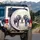 Elephants Trunks Intertwined Swirling Forms Kaleidoscope - Wildlife Lover Gift Spare Tire Cover - 3