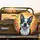 Close-up Pink Tongue Tilted Head Boston Terrier Dog Portrait - Dog Lover Everyday Use Gift Spare Tire Cover - 2