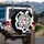 Cow Heads Hello Moo Speech Bubble Farmhouse Decor Gift for Cow Lover Spare Tire Cover - 3